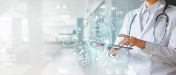 doctor-touching-tablet-screen