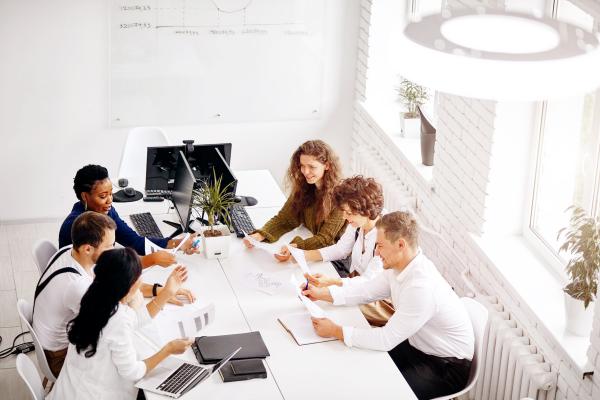 people in a meeting
